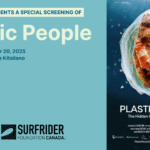 Graphic image with text promoting the screening of the film Plastic People with the film poster inset on the right hand side.