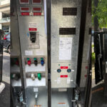 The City of Vancouver's film kiosks on Homer Street.